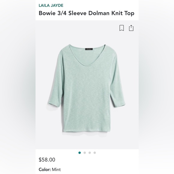 3/4 Sleeve Dolman Knit Top - Picture 3 of 5